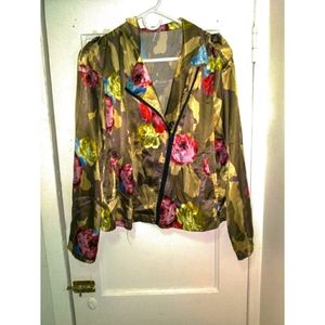 Floral Army Print Jacket